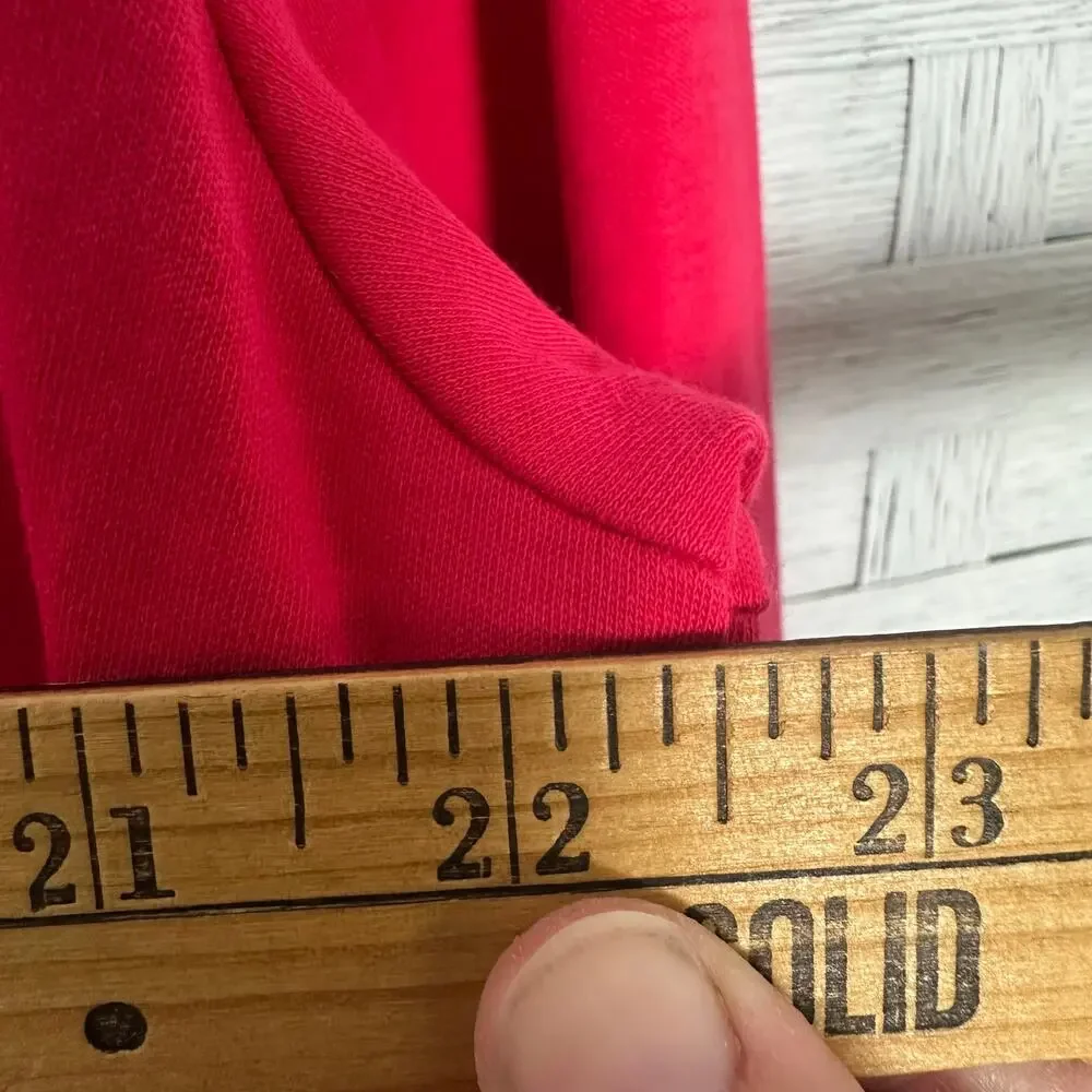 Isaac Mizrahi women's 3/4 length T-shirt hot pink cozycore feminine boat neck - Picture 5 of 6